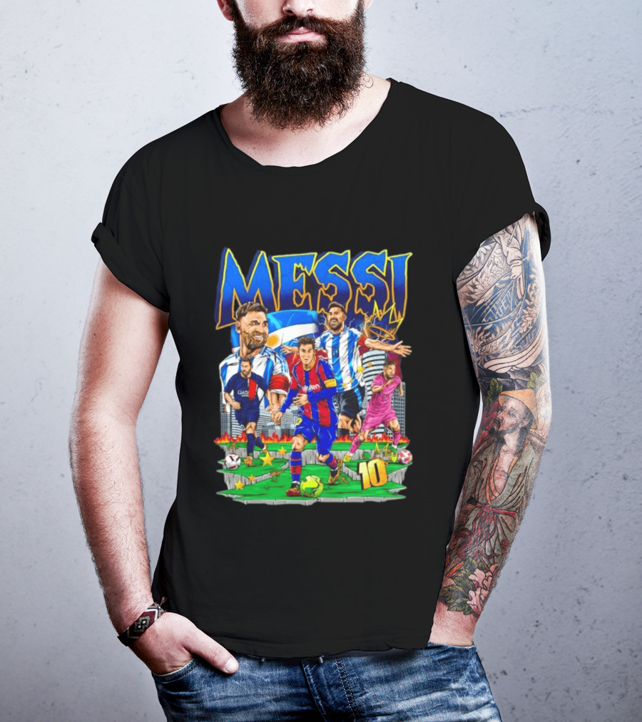 Messi Argentina FC Barcelona Inter Miami No.10 Soccer Star T-Shirt