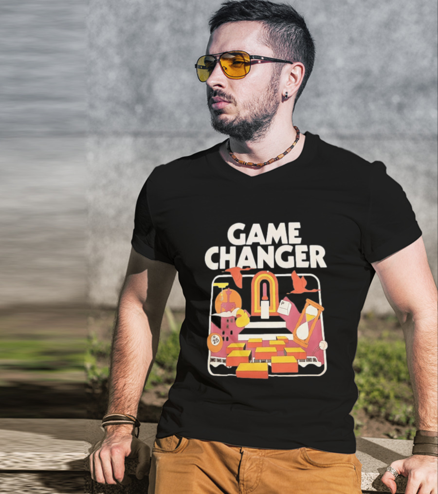 Game Changer Retro Arcade Countdown Hourglass Wings T-Shirt