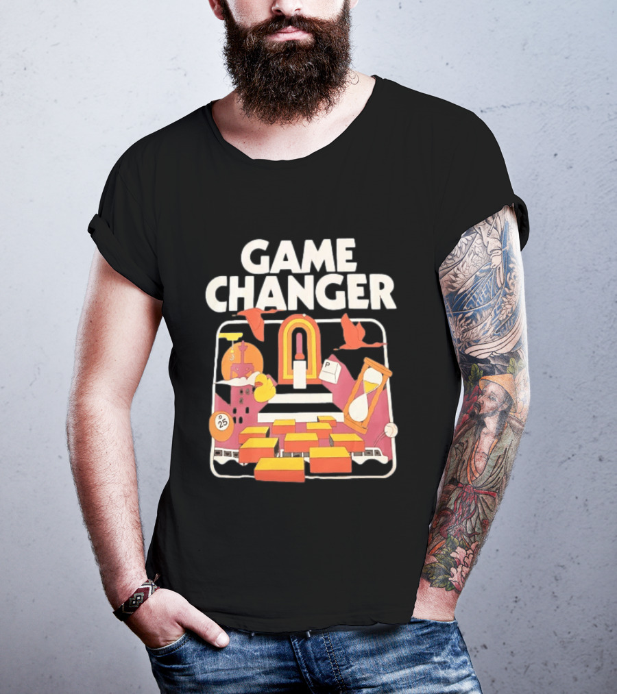 Game Changer Retro Arcade Countdown Hourglass Wings T-Shirt