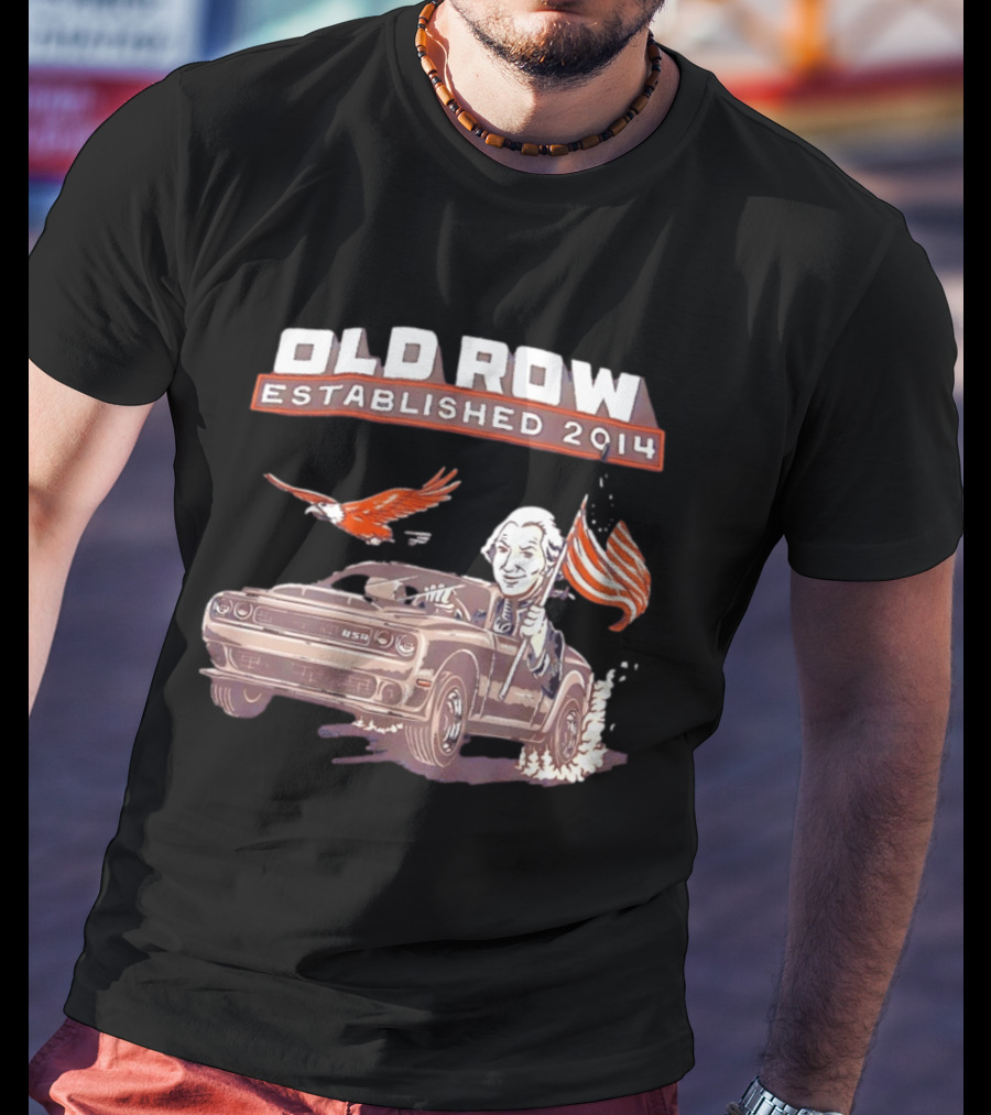 Old Row Established 2014 George Washington Challenger USA Flag Eagle T-Shirt