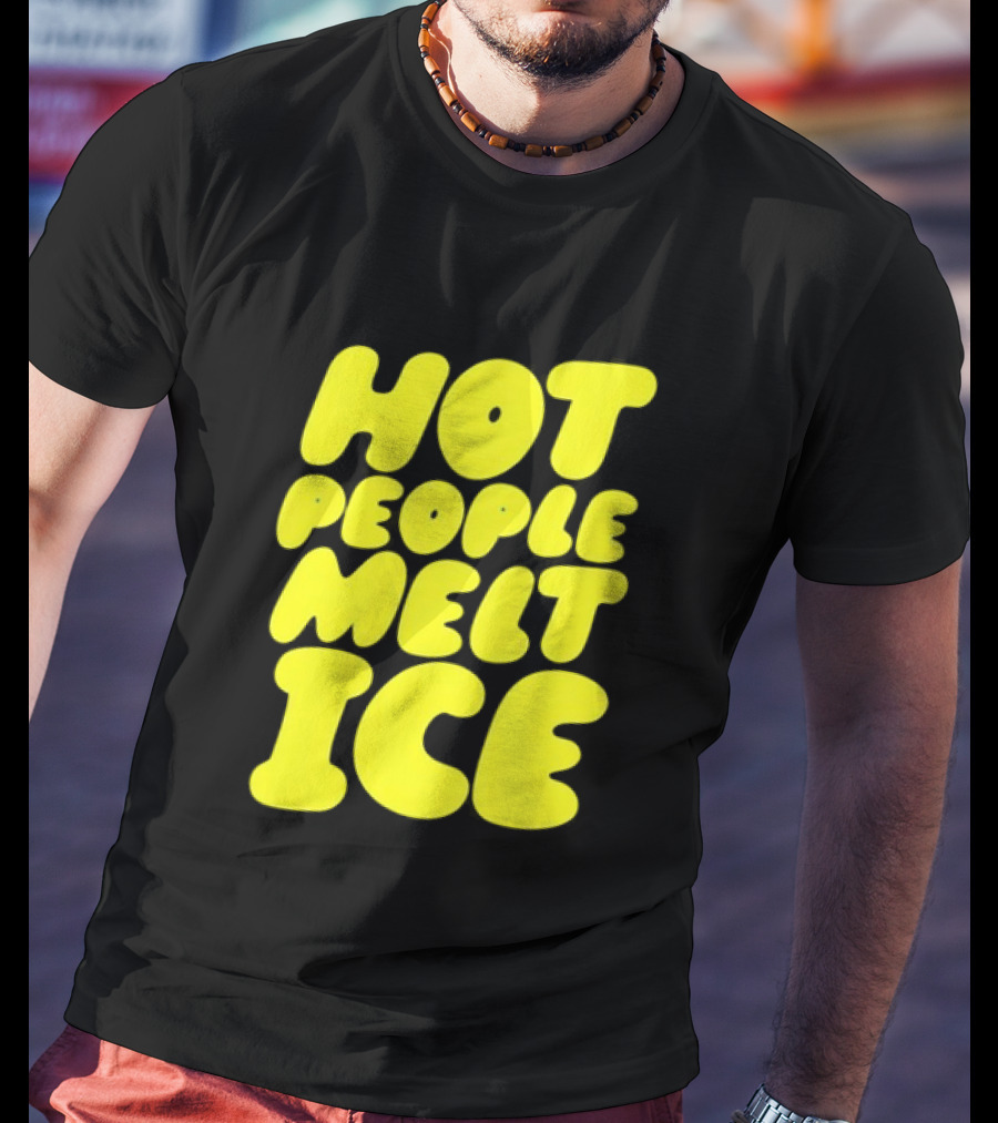 Hot People Melt Ice Bold Yellow T-Shirt