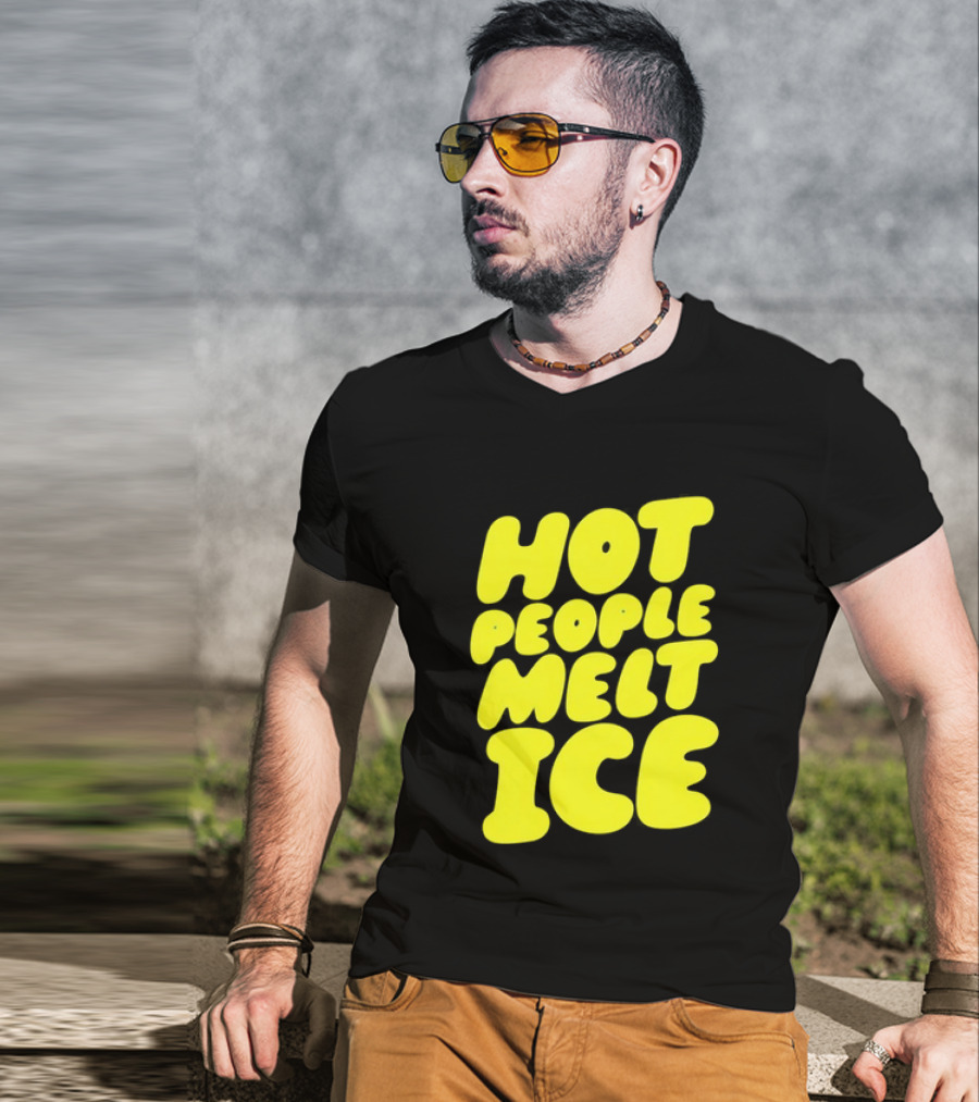 Hot People Melt Ice Bold Yellow T-Shirt