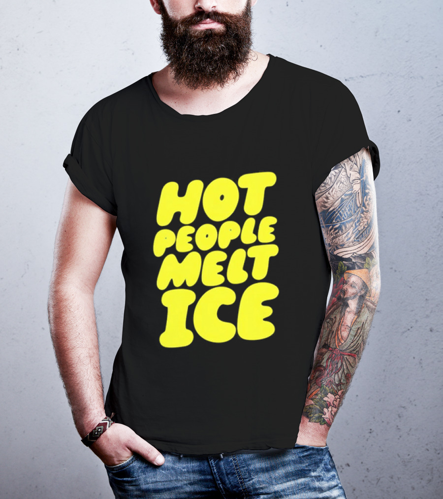 Hot People Melt Ice Bold Yellow T-Shirt