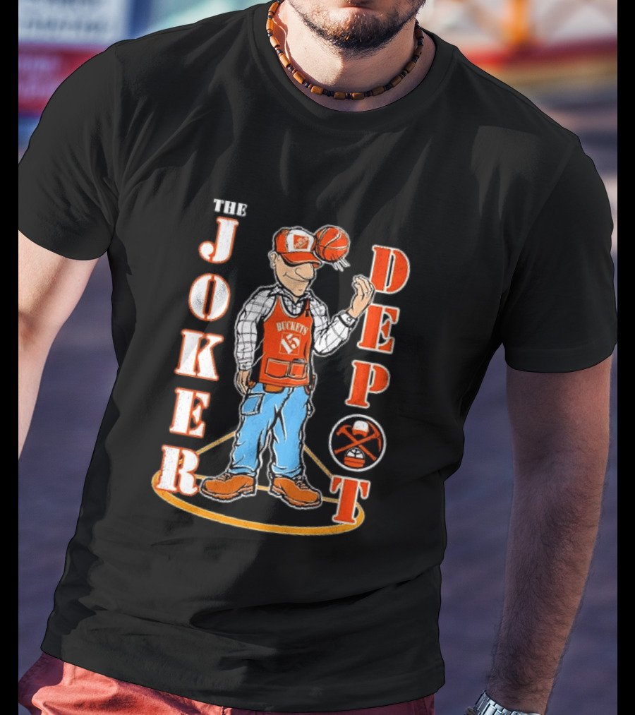 Nikola Jokic Denver Nuggets The Joker Depot Buckets 15 Basketball Player T-Shirt