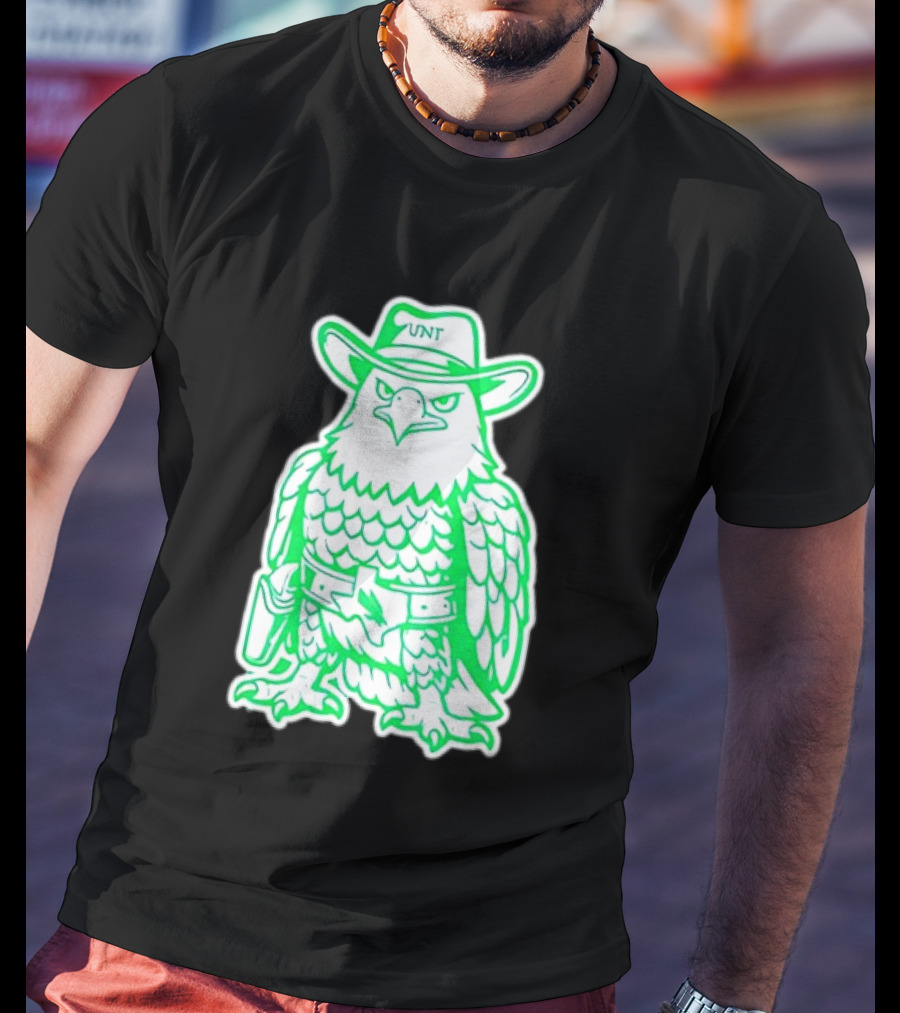 North Texas Mean Green Eagle UNT Cowboy Hat T-Shirt