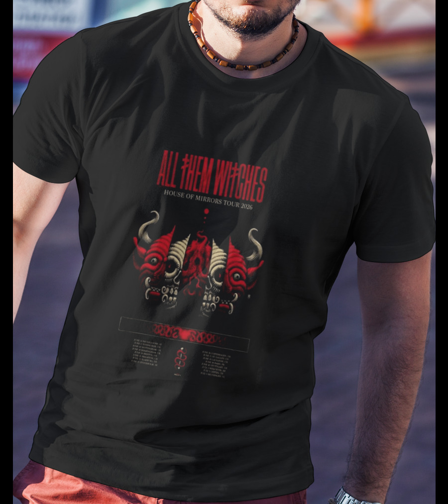 All Them Witches House Of Mirrors Tour 2026 Devil Masks Concert T-Shirt