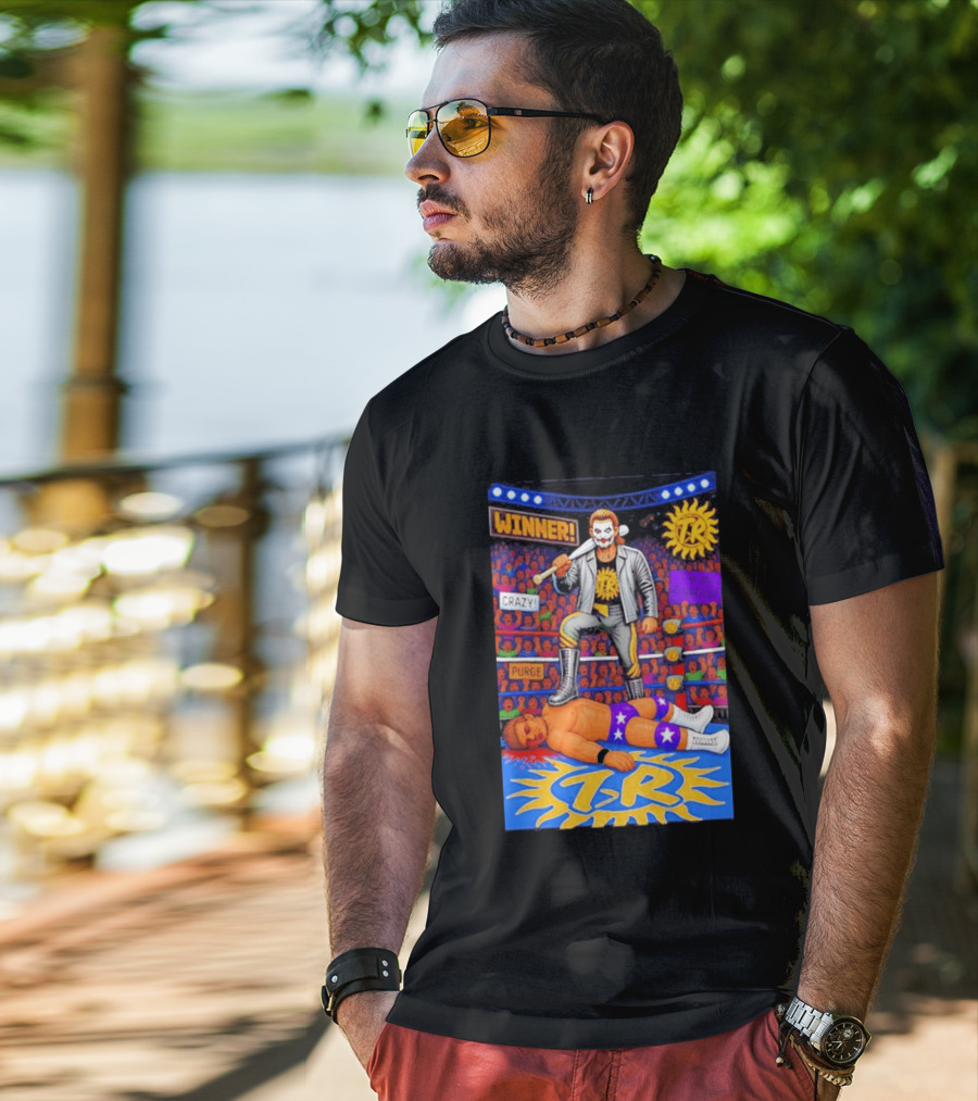 Winner Crazy Purge TR Wrestling Victory 8 Bit T-Shirt