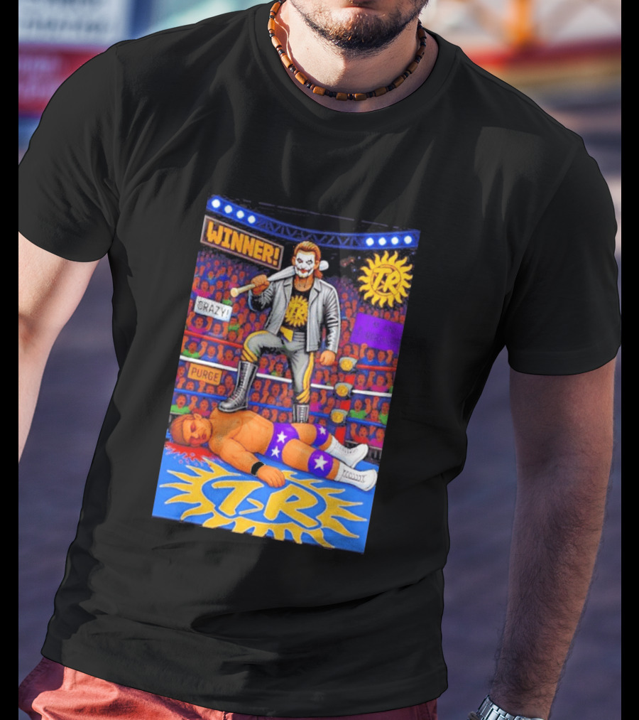 Winner Crazy Purge TR Wrestling Victory 8 Bit T-Shirt