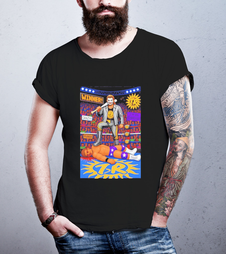 Winner Crazy Purge TR Wrestling Victory 8 Bit T-Shirt