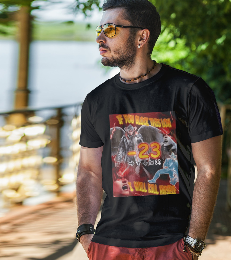 If You Block This Low 23 I Will Kill Myself Devil Jin Tekken Gaming Combo Move T-Shirt