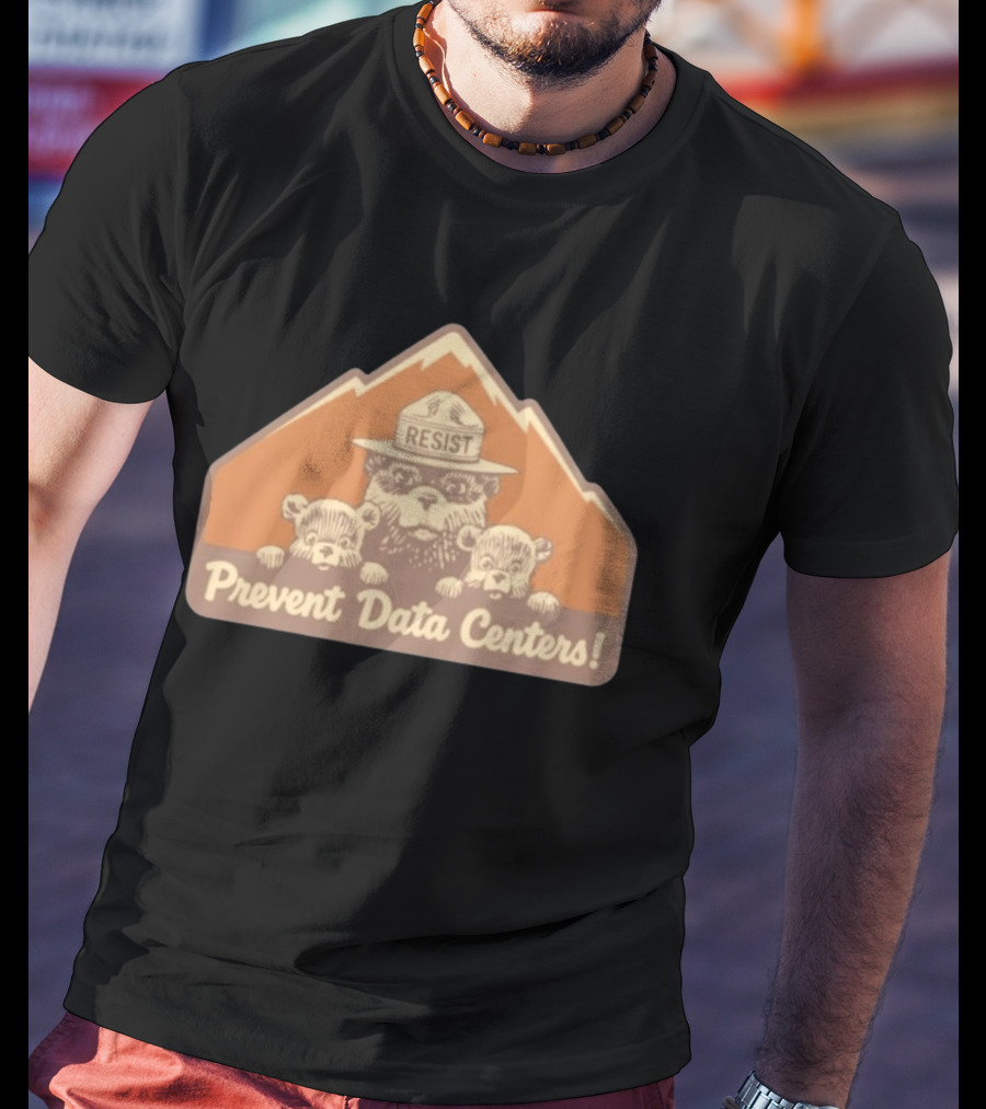 Resist Prevent Data Centers Bear Cubs Mountain T-Shirt