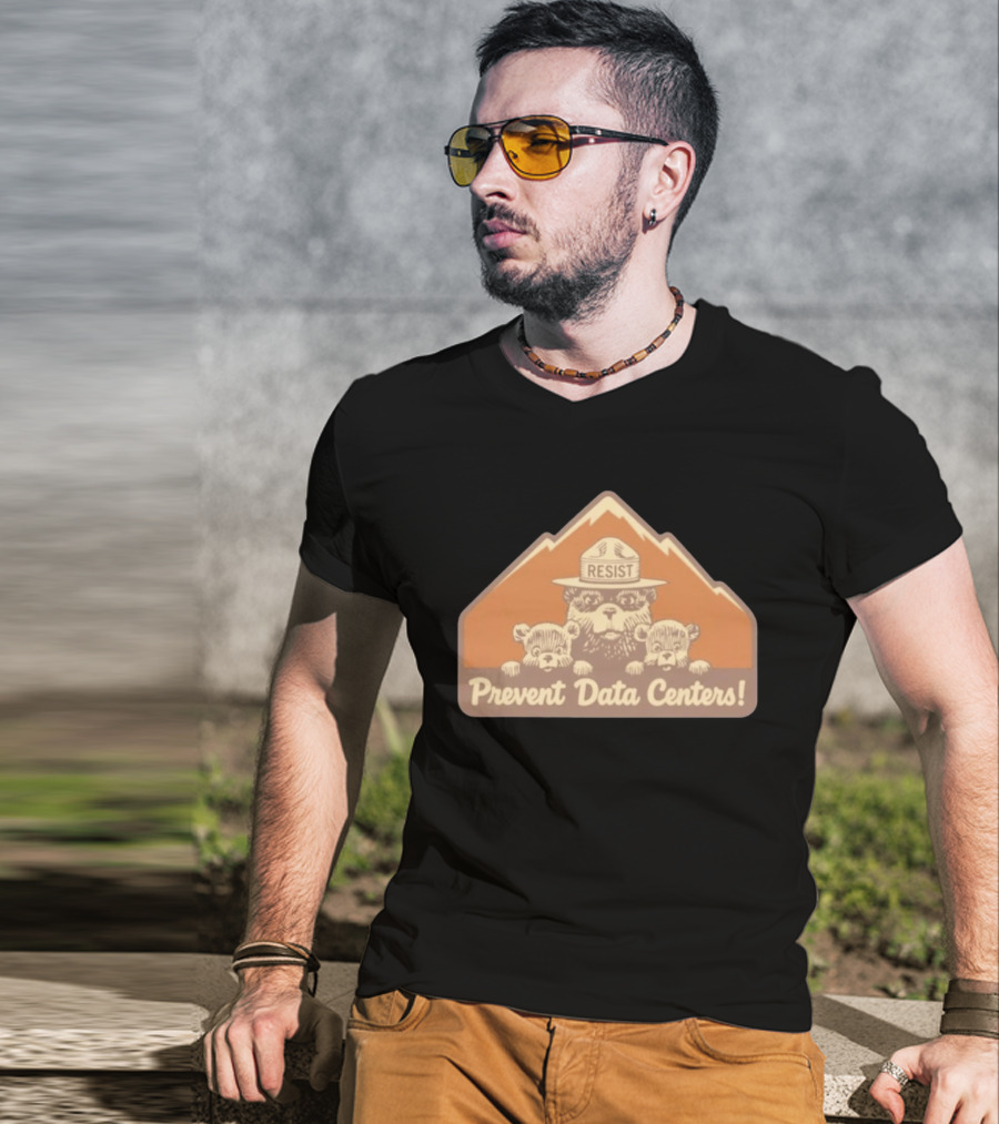 Resist Prevent Data Centers Bear Cubs Mountain T-Shirt