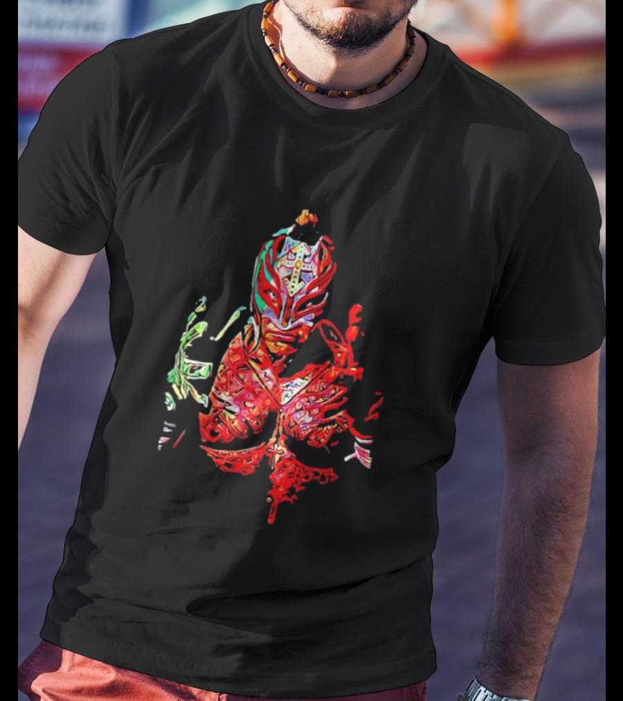 Rey Mysterio WWE Lucha Libre Mask Wrestling Legend Pro Wrestler T-Shirt