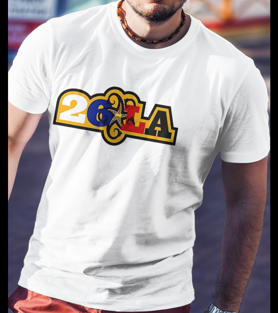 26 LA Bricks And Wood Los Angeles Lakers Stylized T-Shirt