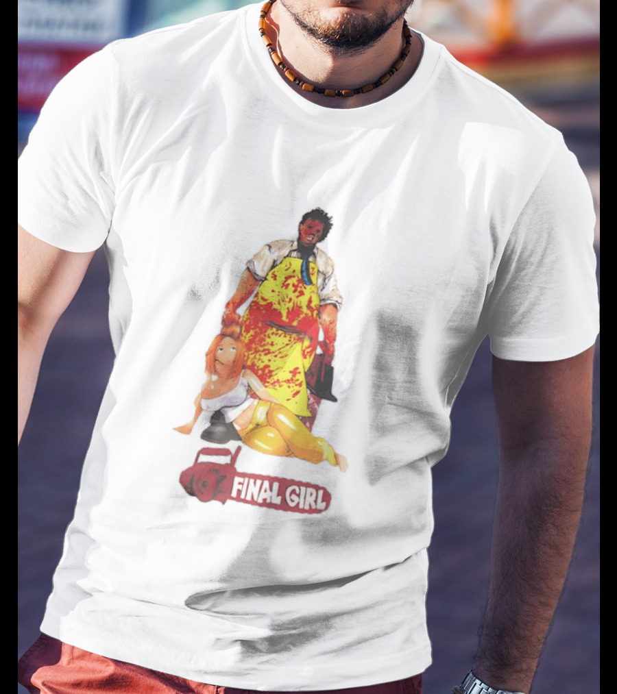 Texas Chain Saw Massacre Leatherface Final Girl Horror T-Shirt