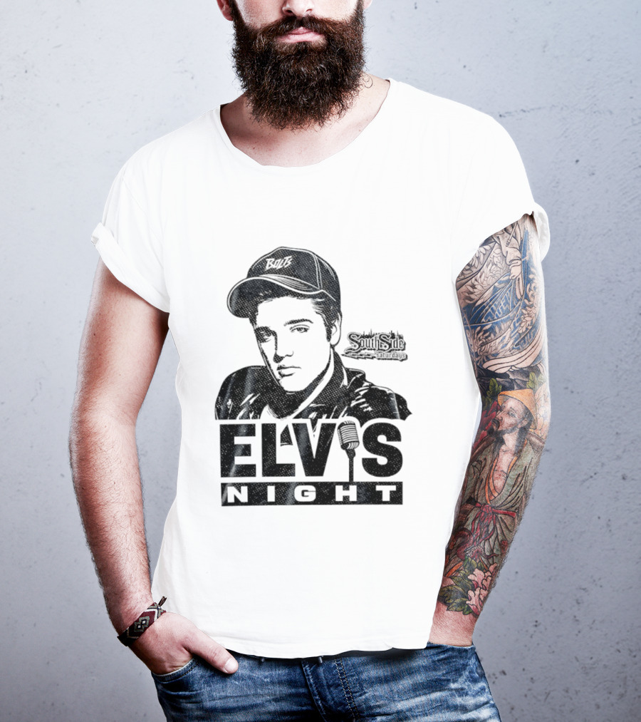 Elvis Night South Side Saturdays Bolt Hat Microphone T-Shirt