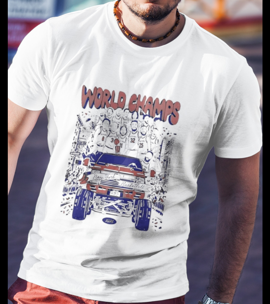 New York Knicks World Champs 2026 Celebration Parade Truck T-Shirt