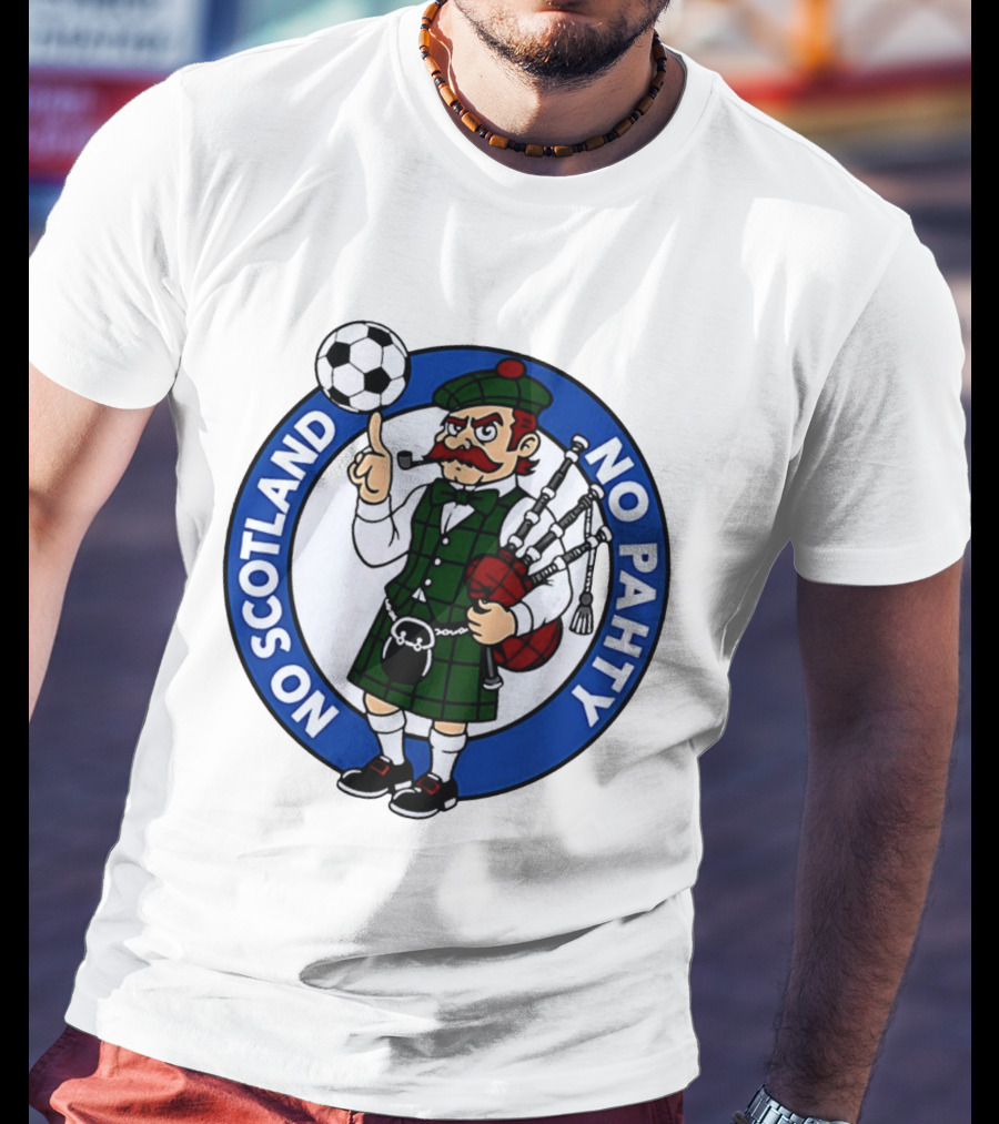 Scottish Football No Scotland No Pahty Bagpipes Soccer Fun T-Shirt