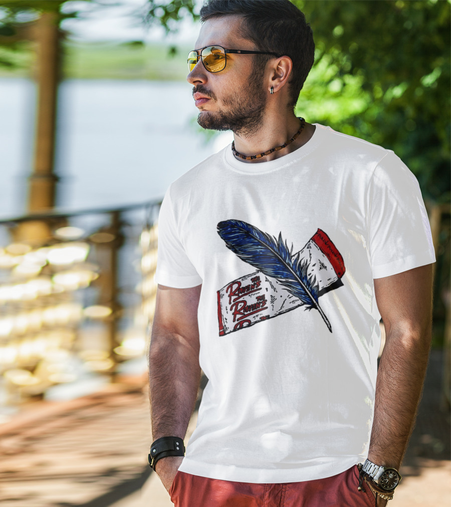 The Ravens Hirotton Blue Feather Pull Pull Pull T-Shirt