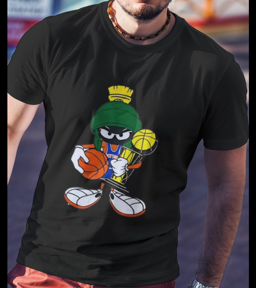 Marvin The Martian NBA Basketball Champion With Trophy T-Shirt