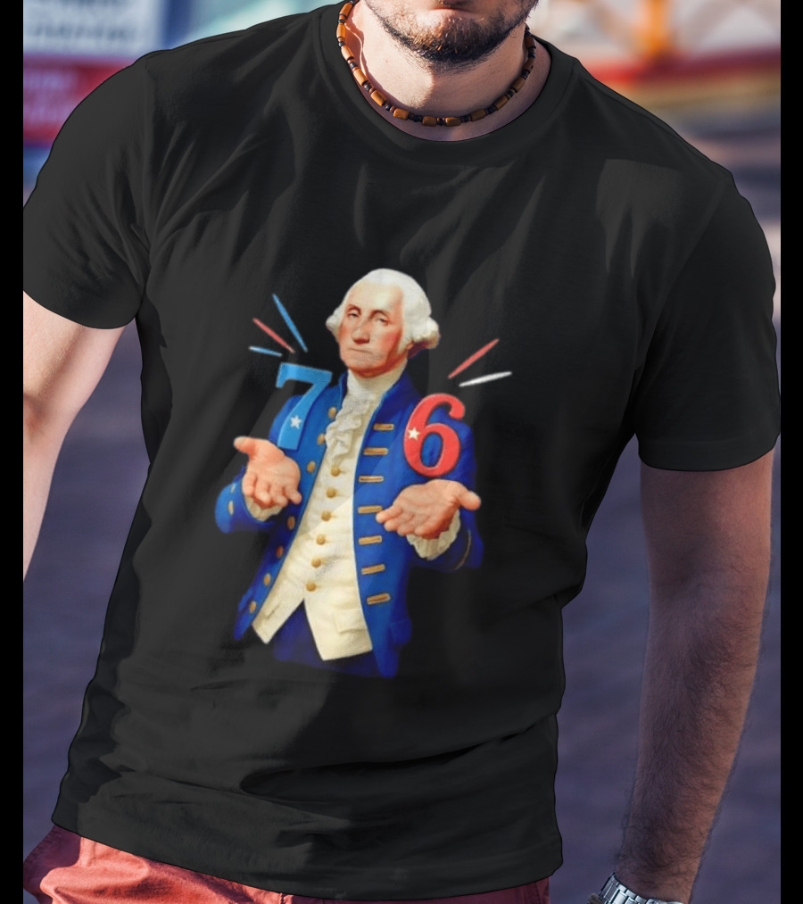 George Washington 1776 Patriotic Founding Father American Independence Day T-Shirt