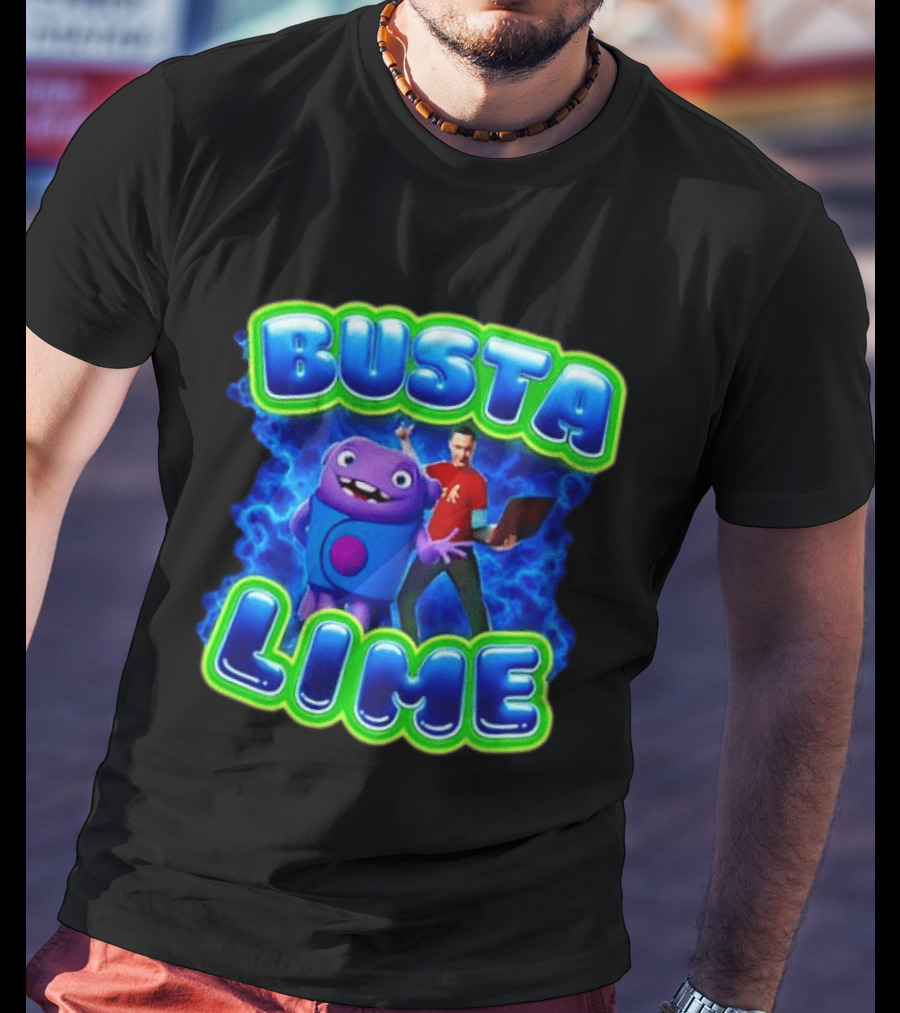 Oh Sheldon Cooper The Big Bang Theory Busta Lime Electric Blue T-Shirt