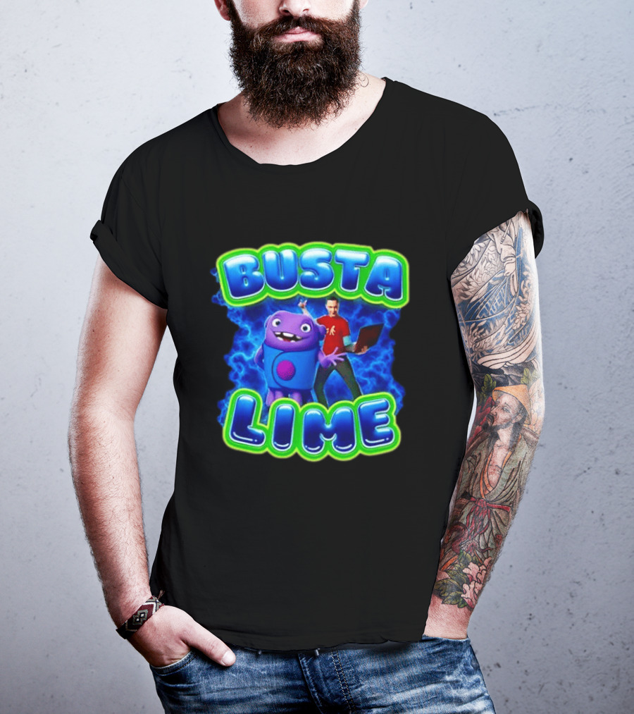 Oh Sheldon Cooper The Big Bang Theory Busta Lime Electric Blue T-Shirt