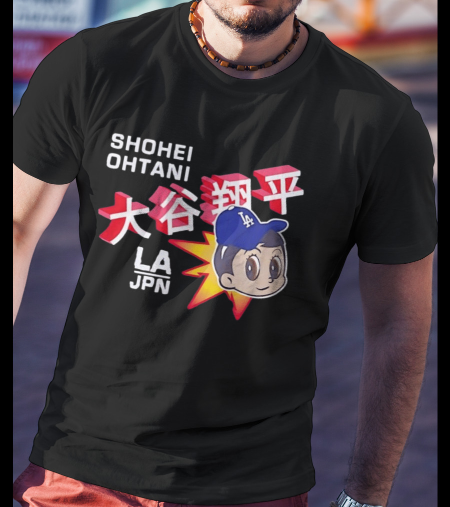 Shohei Ohtani LA Dodgers Anime Style LA JPN T-Shirt