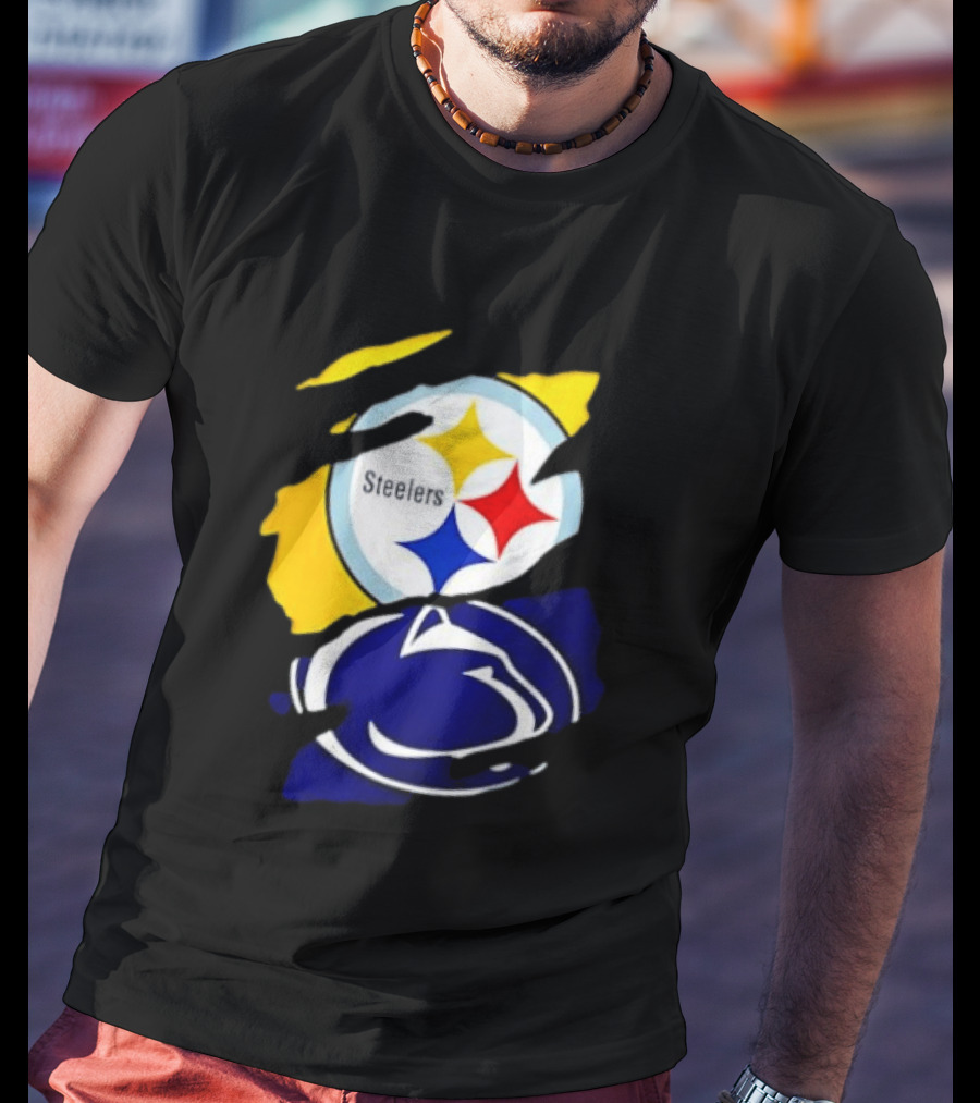 Pittsburgh Steelers Penn State Nittany Lions Team Tear T-Shirt