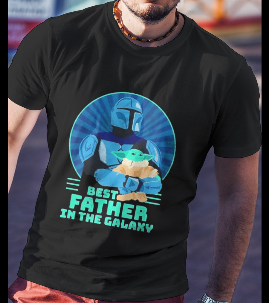 Star Wars Mandalorian Grogu Best Father In The Galaxy T-Shirt