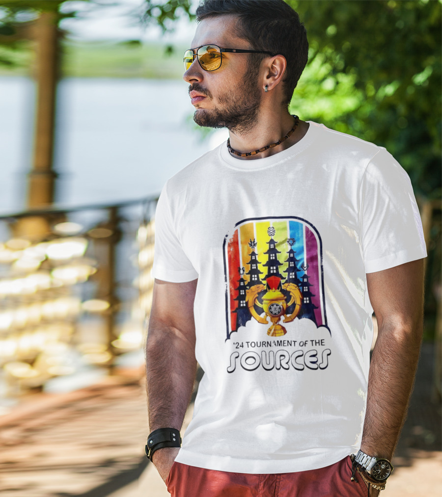 24 Tournament Of The Sources Trophy With Pagoda Silhouette And Rainbow T-Shirt