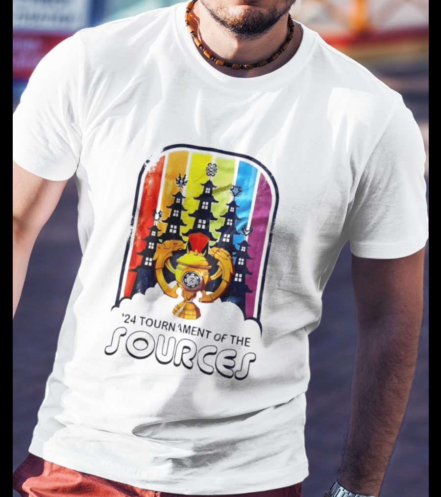 24 Tournament Of The Sources Trophy With Pagoda Silhouette And Rainbow T-Shirt