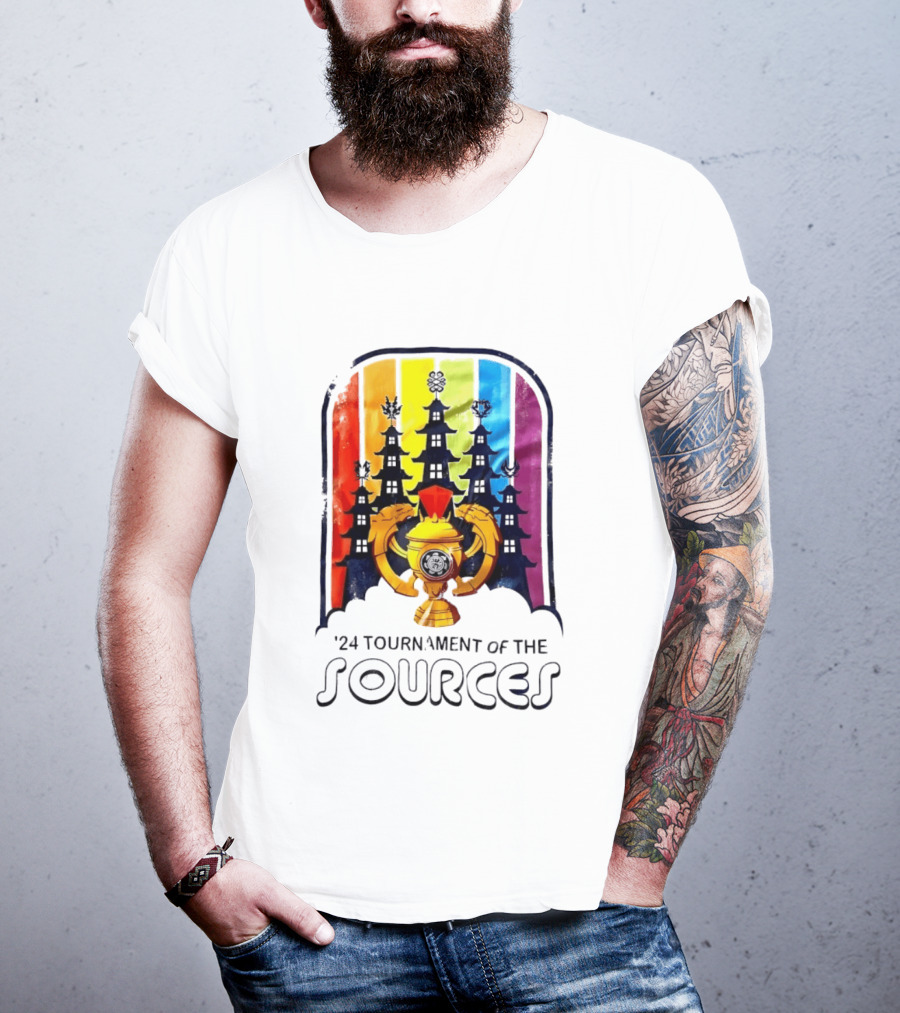 24 Tournament Of The Sources Trophy With Pagoda Silhouette And Rainbow T-Shirt