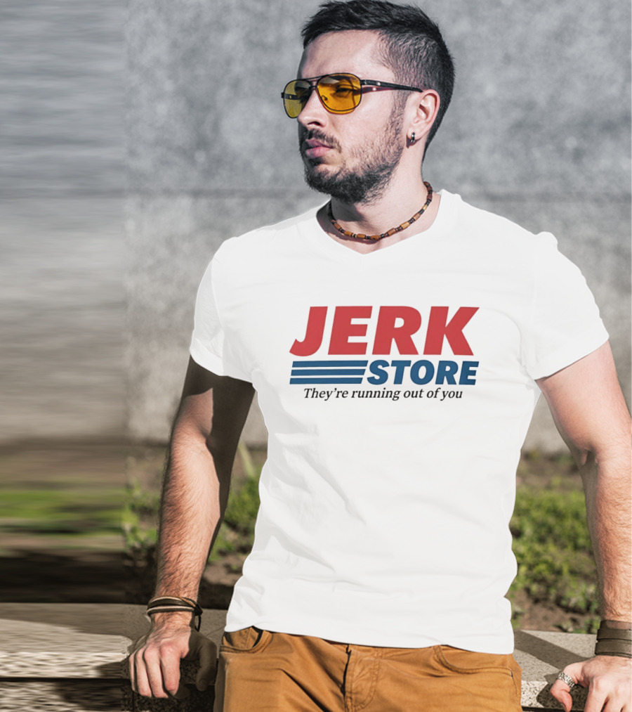 Jerk Store They're Running Out Of You Seinfeld Quote Classic Red Blue T-Shirt