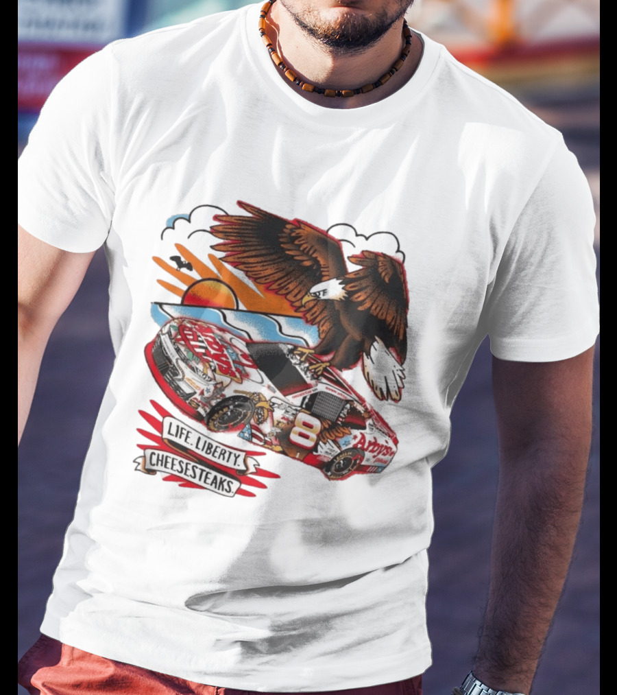 JR Motorsports Arby's Life Liberty Cheesesteaks Racing Car Eagle T-Shirt