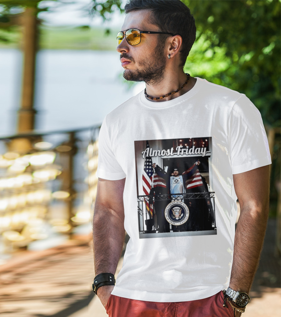 Almost Friday Justin Gaethje UFC Freedom 250 Presidential Seal American Flag T-Shirt