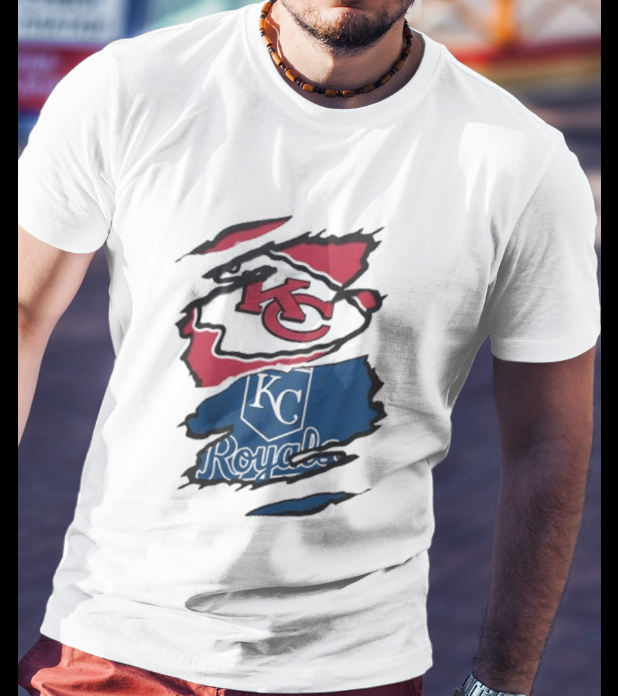 Kansas City Chiefs Royals KC Sports Crossover Beneath The Surface T-Shirt