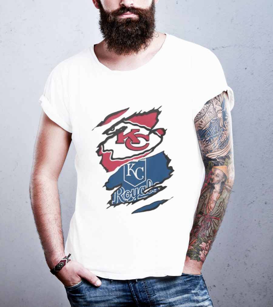 Kansas City Chiefs Royals KC Sports Crossover Beneath The Surface T-Shirt