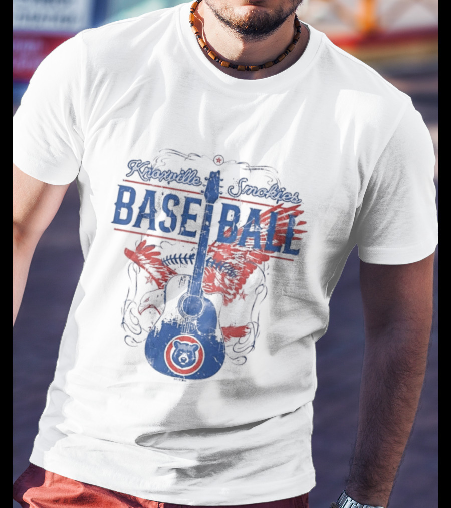 Knoxville Smokies Baseball Guitar Eagle Minor League Team T-Shirt