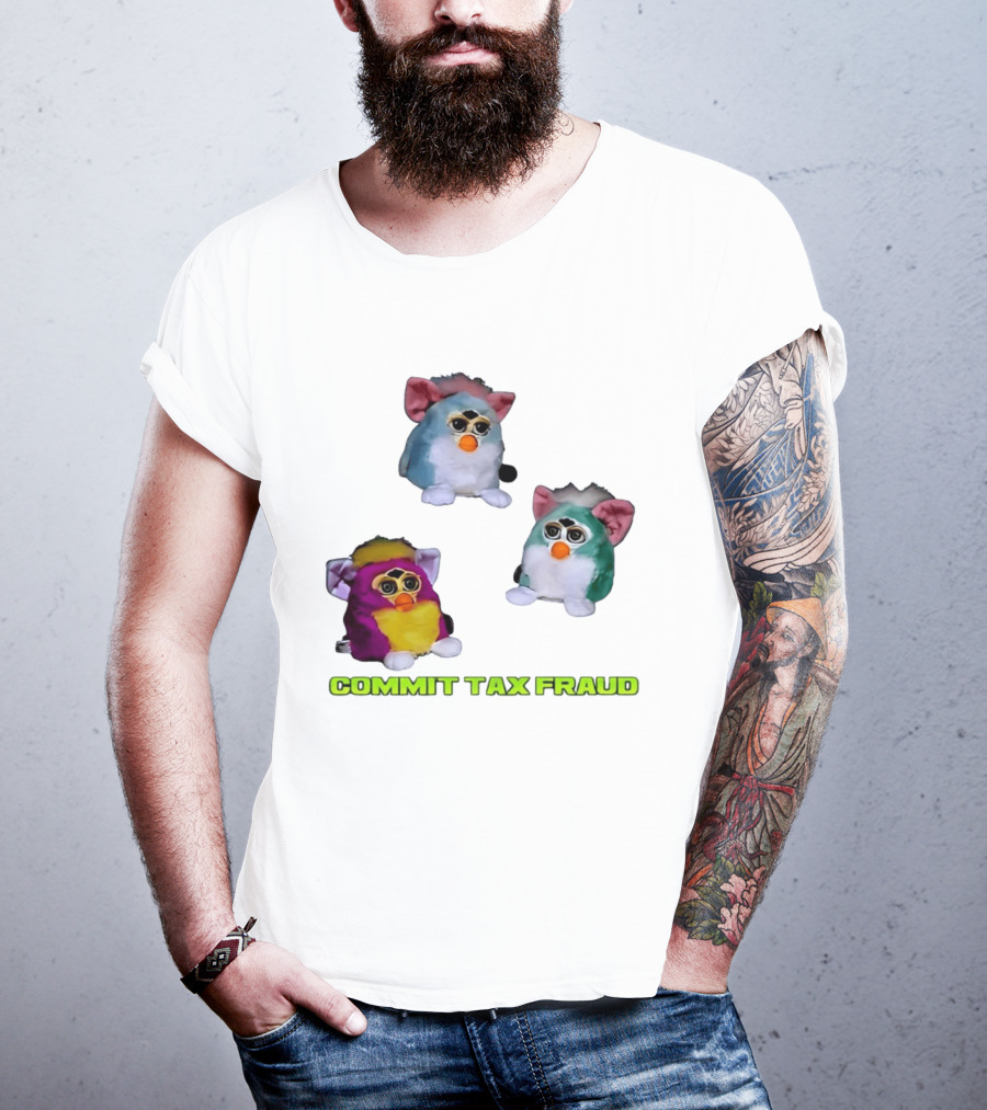 Furby Aesthetic Commit Tax Fraud Multi Color Collection T-Shirt