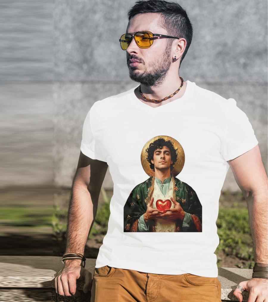 Luigi Mangione Patron Saint Holding Sacred Heart For Health Care Justice T-Shirt