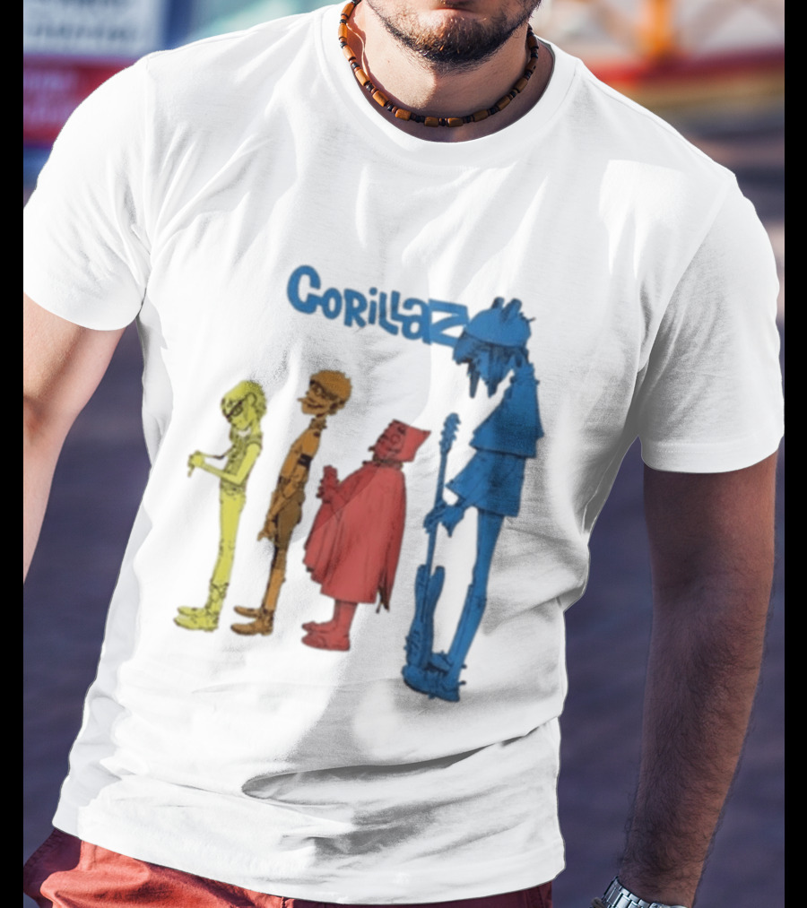 Gorillaz Concert Characters Art Tottenham Stadium Event T-Shirt