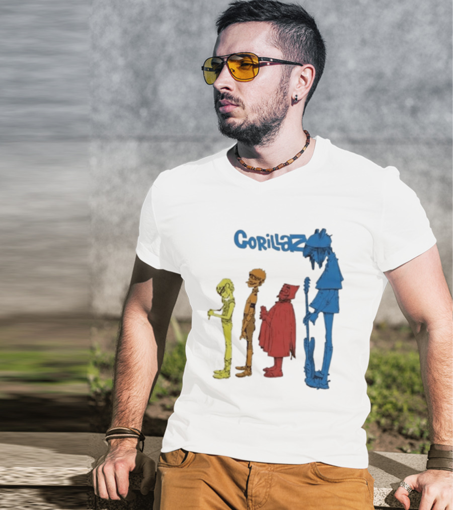 Gorillaz Concert Characters Art Tottenham Stadium Event T-Shirt