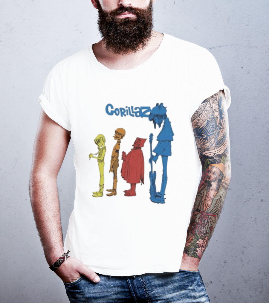 Gorillaz Concert Characters Art Tottenham Stadium Event T-Shirt