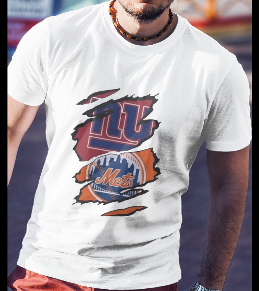 New York Giants NY Mets Beneath The Surface Fan T-Shirt