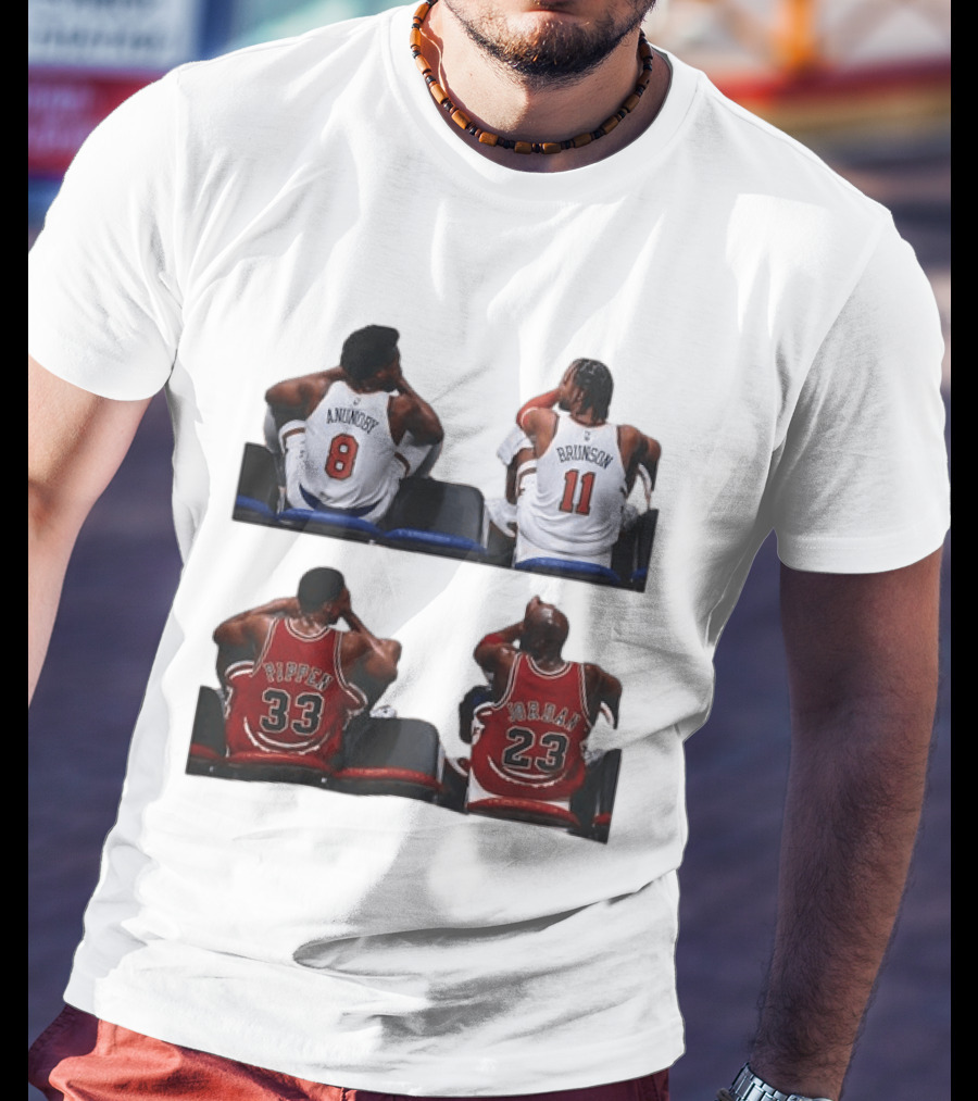 OG Anunoby Jalen Brunson Knicks Scottie Pippen Michael Jordan Bulls Legends 23 33 11 8 T-Shirt