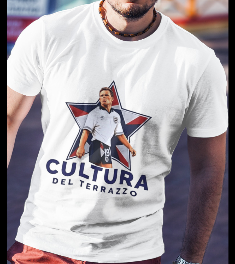 Paul Gascoigne England 19 Cultura Del Terrazzo Star T-Shirt