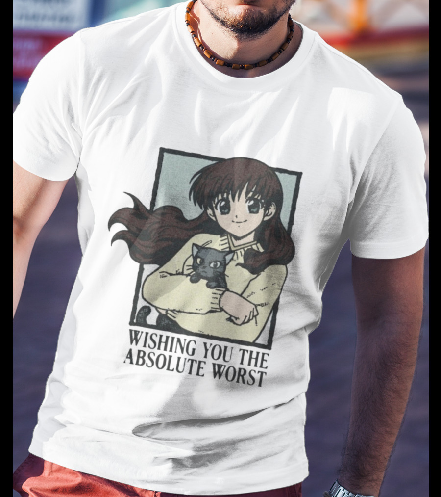 Wishing You The Absolute Worst Anime Girl Cat Scene T-Shirt