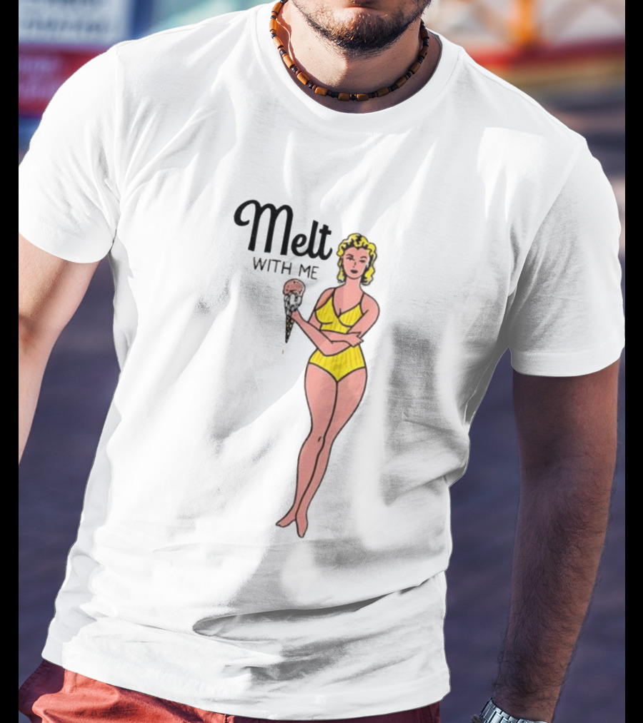 Melt With Me Pinup Girl Ice Cream Summer Poolside Women T-Shirt