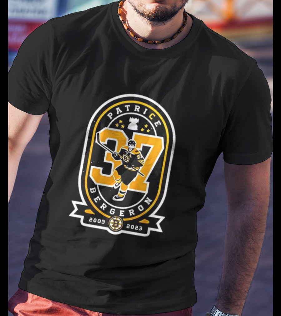 Patrice Bergeron 37 Boston Bruins 2003 2023 T-Shirt